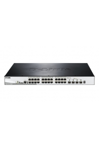 Obrázok pre D-Link DGS-1510-28XMP/E síťový přepínač Řízený L2/L3 Gigabit Ethernet (10/100/1000) Podpora napájení po Ethernetu (PoE) Černá, Šedá