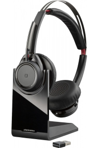 Obrázok pre POLY Voyager Focus UC Sluchátka s mikrofonem Bezdrátový Přes hlavu Kancelář / call centrum Bluetooth Černá