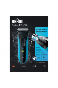 Obrázok pre Braun Series 3 ProSkin 3045s Planžetový holicí strojek Zastřihovač Černá, Modrá