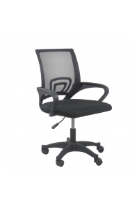Obrázok pre Topeshop FOTEL MORIS CZERŃ kancelářská a počítačová židle Polstrované sedadlo Síťové opěradlo zad