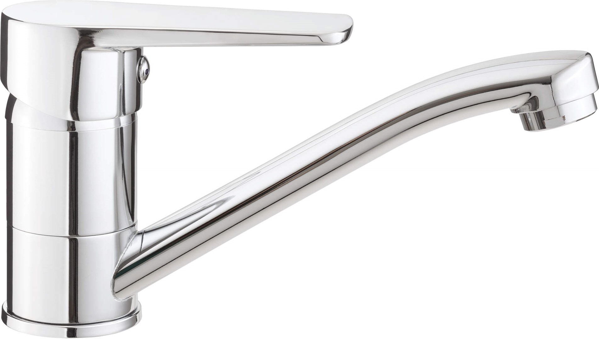 Basin mixer with swivel spout