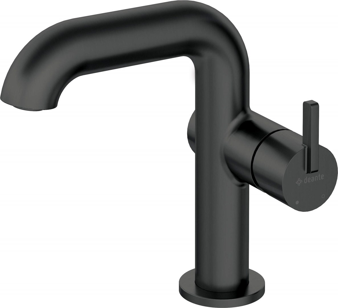 Basin mixer with rectangular spout