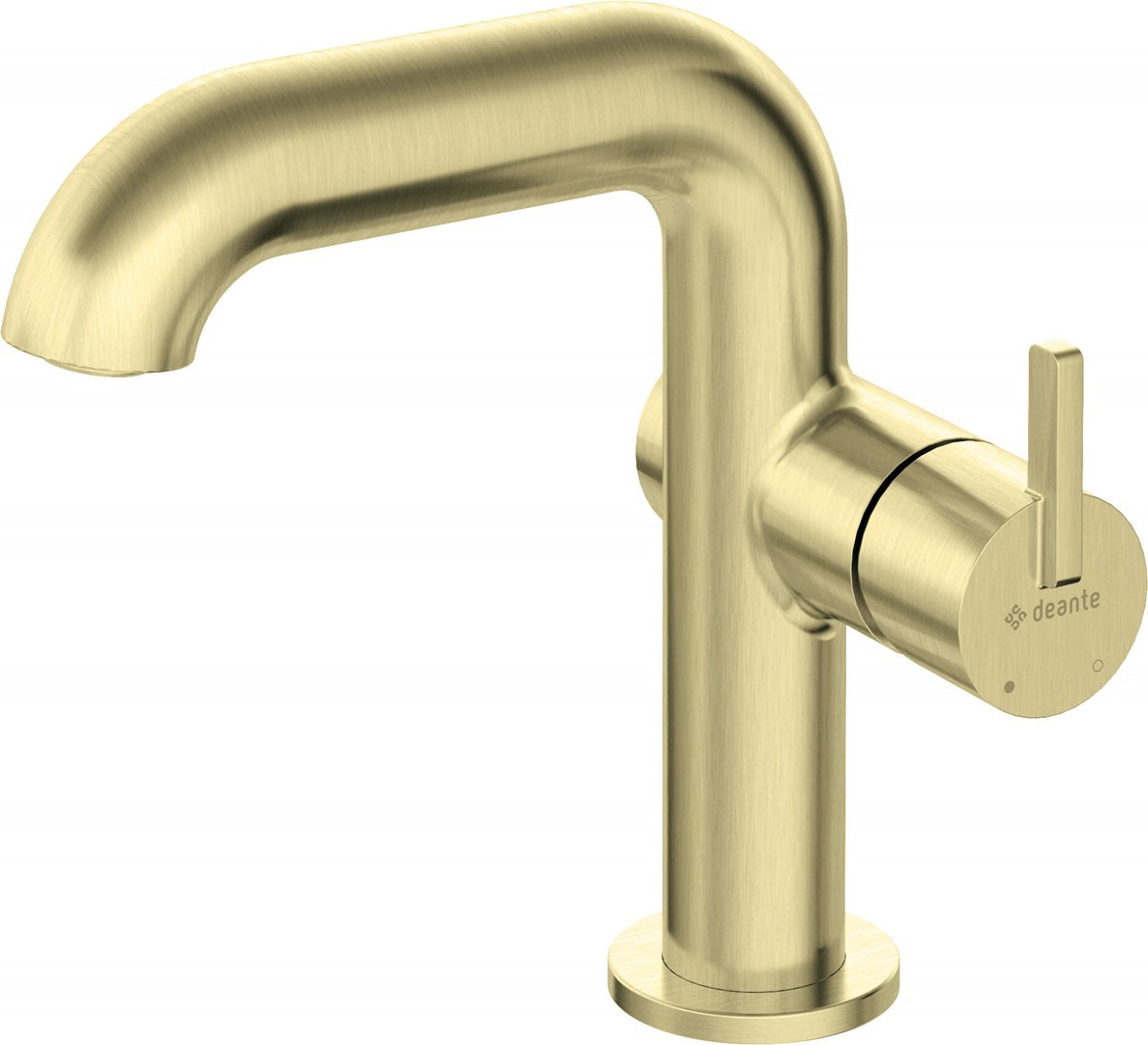 Basin mixer with rectangular spout