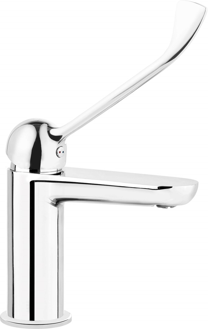 Basin mixer with temperature limitation