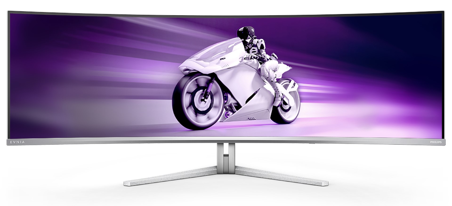 Philips Evnia 8000 49M2C8900/00 počítačový monitor 124,2 cm (48.9") 5120 x 1440 px Dual QHD QD-OLED Bílá