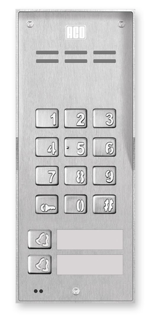ACO FAM-P-2NPZSACC NT surface-mounted panel 2-family read. A lock is a cipher.