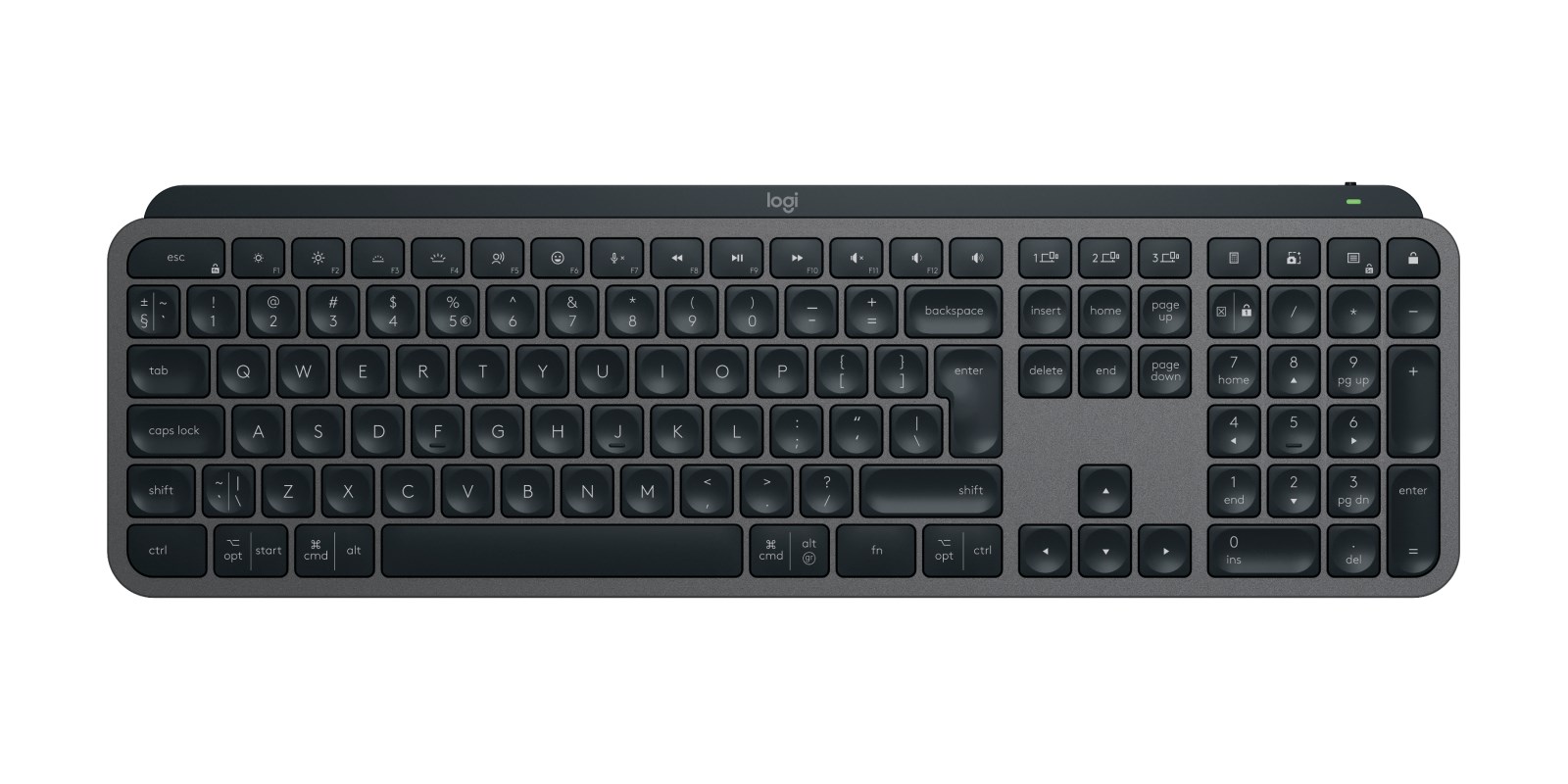 Logitech Master MX Keys Combo for Bussiness klávesnice Obsahuje myš Kancelář RF bezdrátové + Bluetooth QWERTY US Mezinárodní Grafit