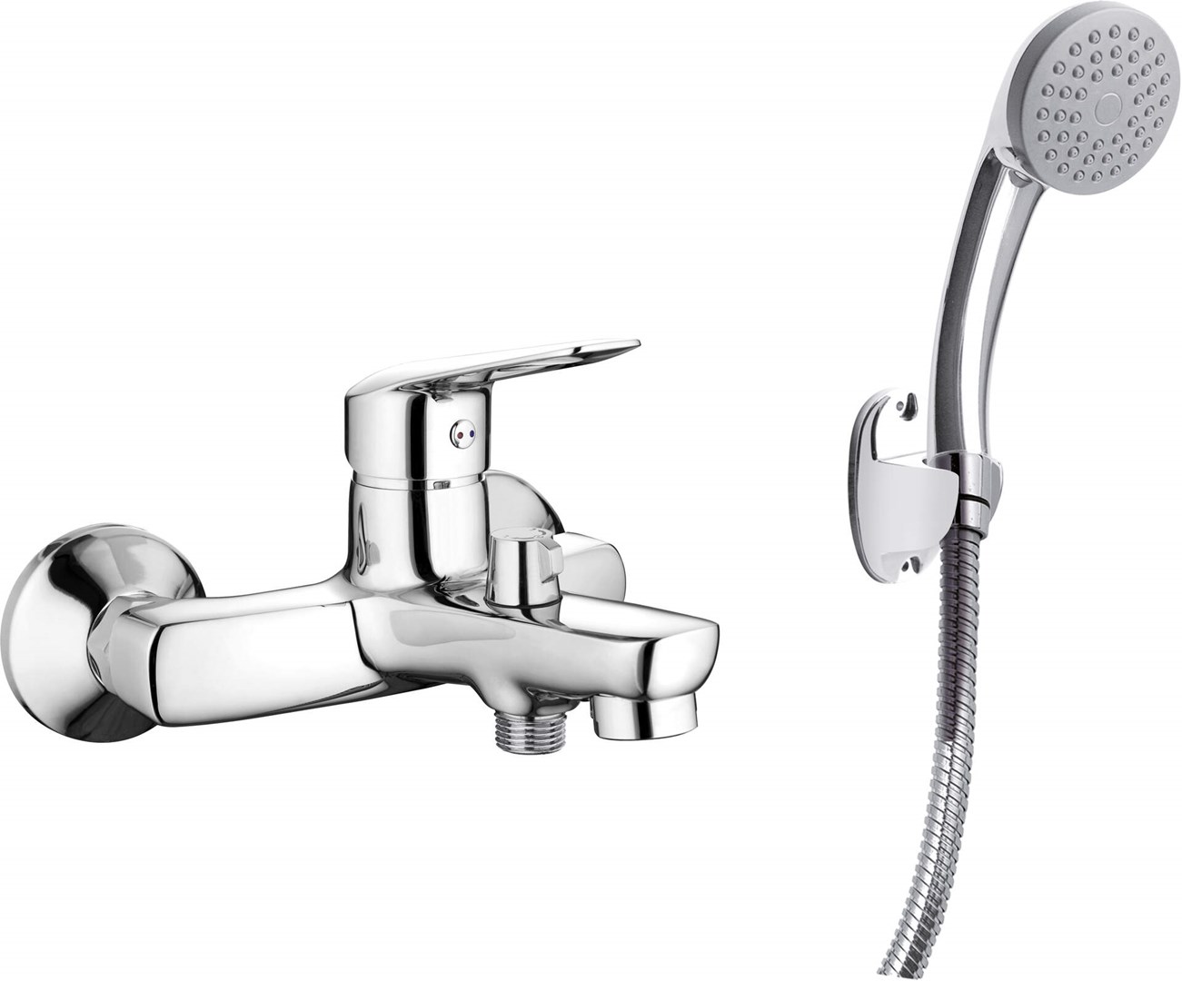 Bath mixer with shower set