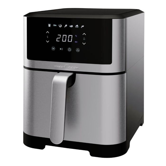 ProfiCook PC-FR 1269 H fritovací hrnec Samostarný 8 l Samostatné 1800 W Horkovzdušná fritéza Černá, Nerezová ocel