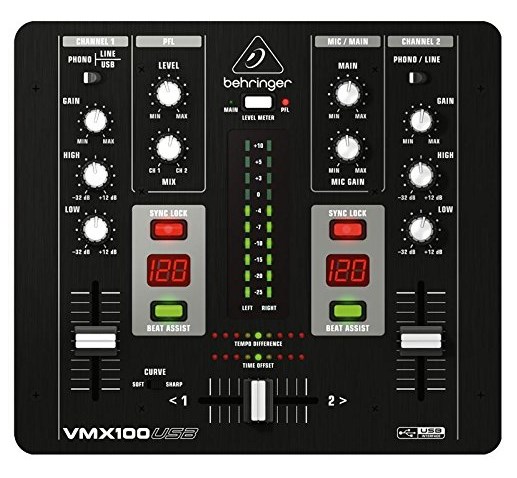 Behringer VMX100USB audio mixér 2 kanály/kanálů Černá