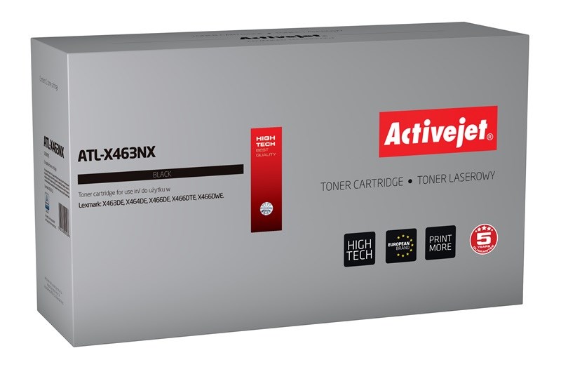 Activejet Tonerová kazeta ATL-X463NX (náhradní kazeta Lexmark X463X21G; Supreme; 15000 stran; černá), EXPACJTLE0018