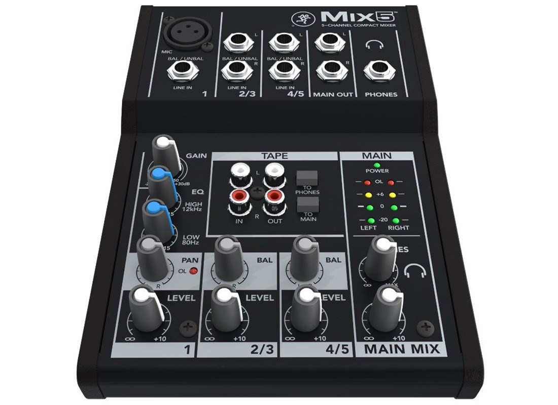 Mackie Mix5 5 kanály/kanálů 20 - 30000 Hz Černá