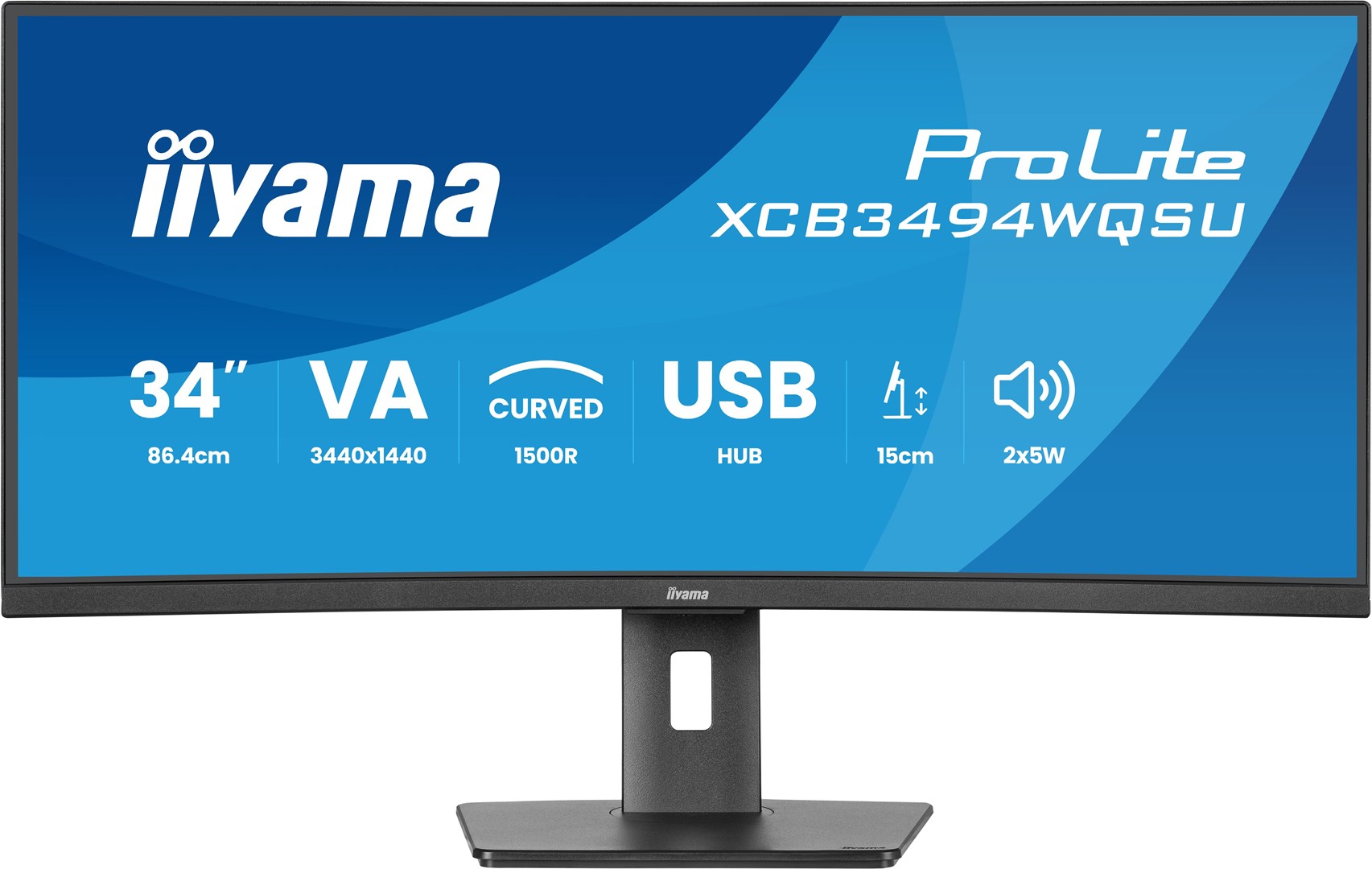 iiyama ProLite XCB3494WQSU-B1 počítačový monitor 86,4 cm (34") 3440 x 1440 px UltraWide Quad HD LED Černá