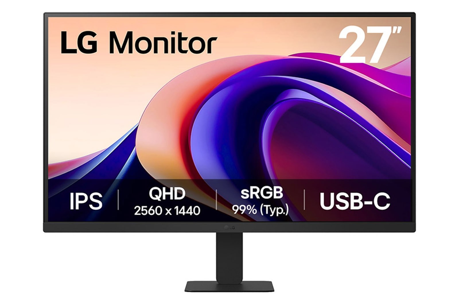 LG 27'' QHD Monitor počítačový monitor 68,6 cm (27") 2560 x 1440 px Quad HD Černá