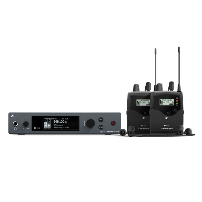 Sennheiser EW IEM G4-twin-A1 - Zpětnovazební audiosouprava se dvěma přijímači (fázový poslech) 470-516 MHz
