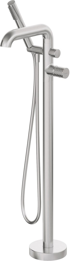 Freestanding bath mixer with shower set