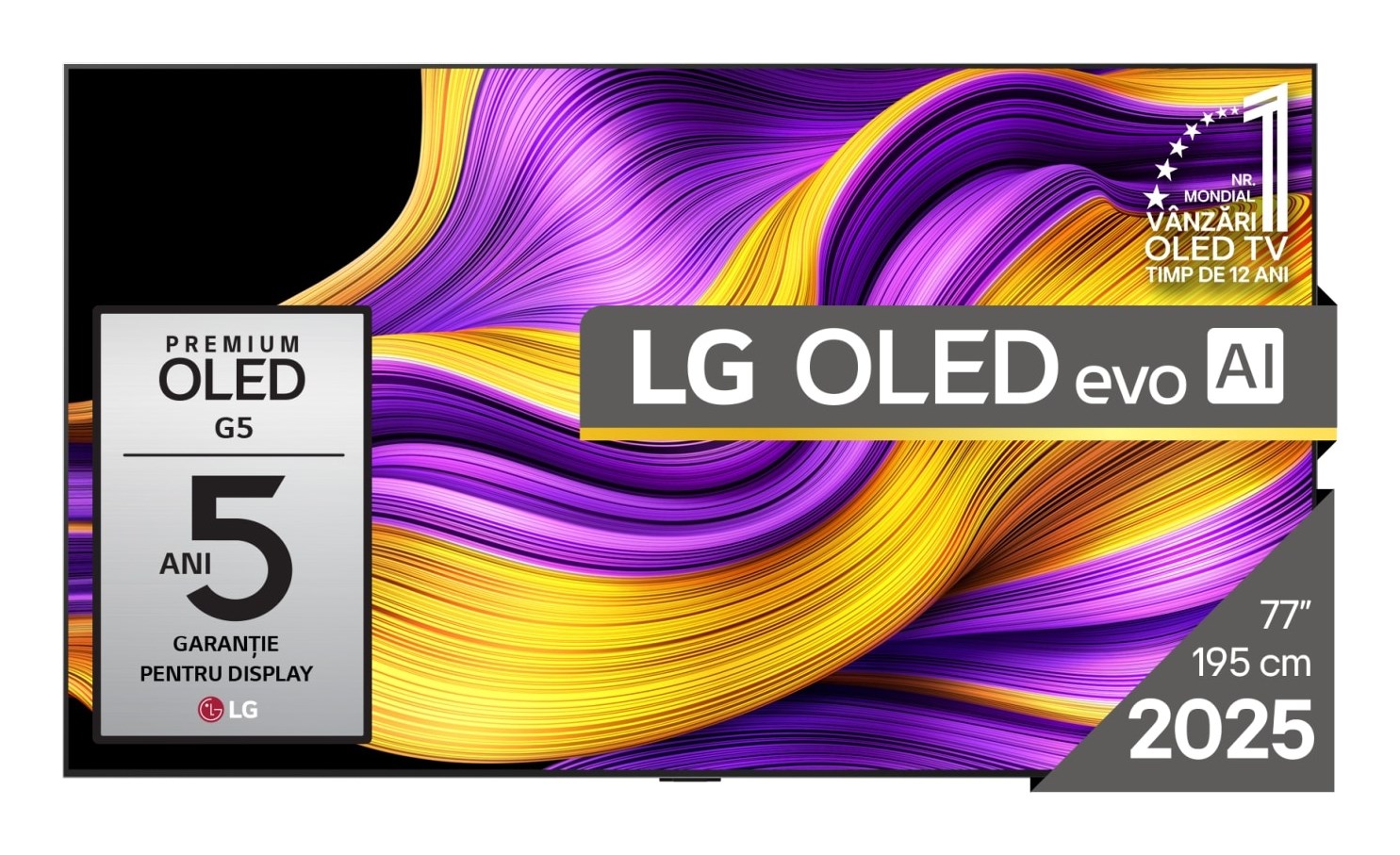 LG OLED evo AI OLED77G51LW televizor 195,6 cm (77") 4K Ultra HD Smart TV Wi-Fi Černá