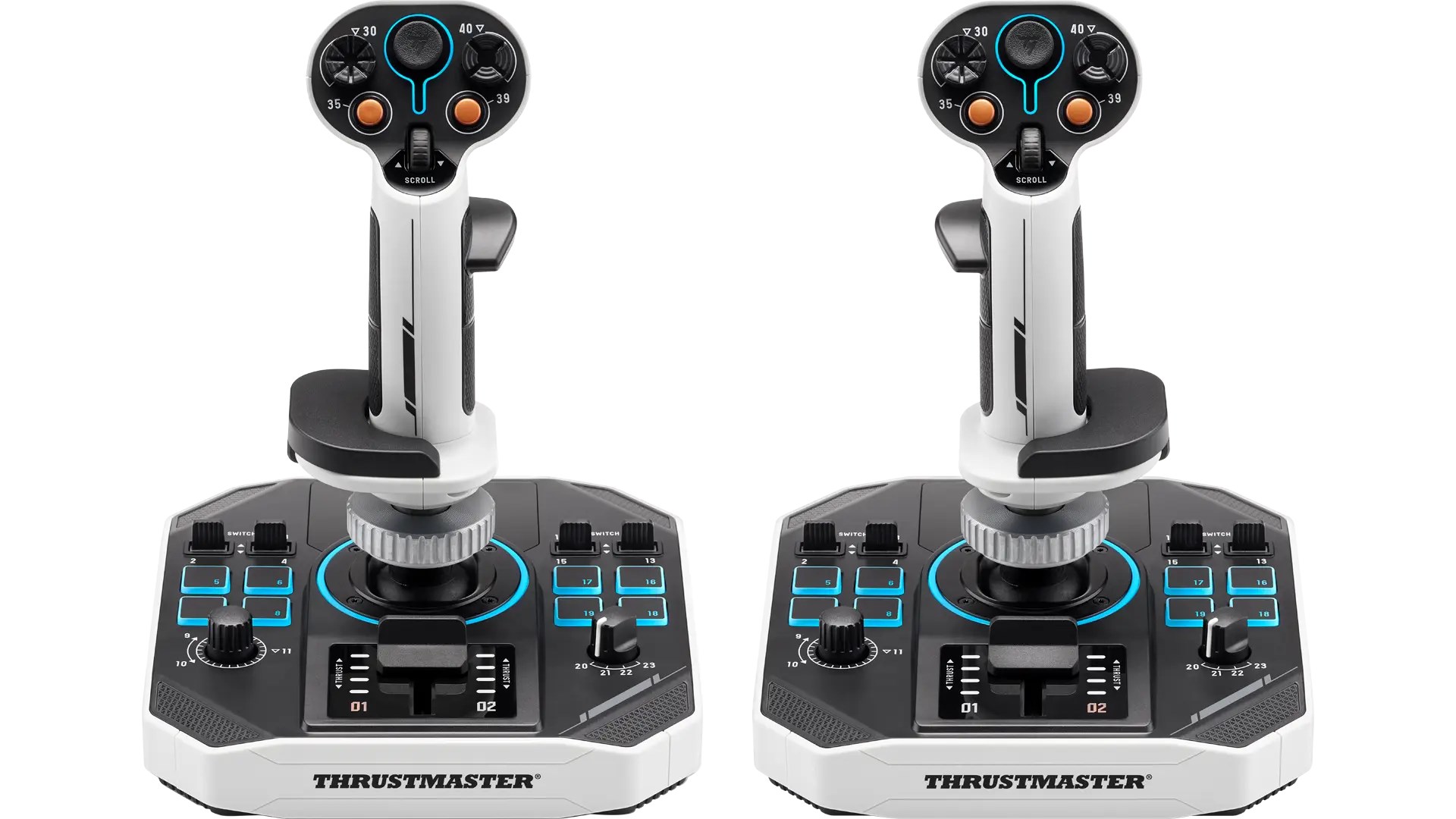 Thrustmaster Sol-R 2 HOSAS Space Sim Duo Černá, Bílá USB Letový joystick Analogový/digitální PC