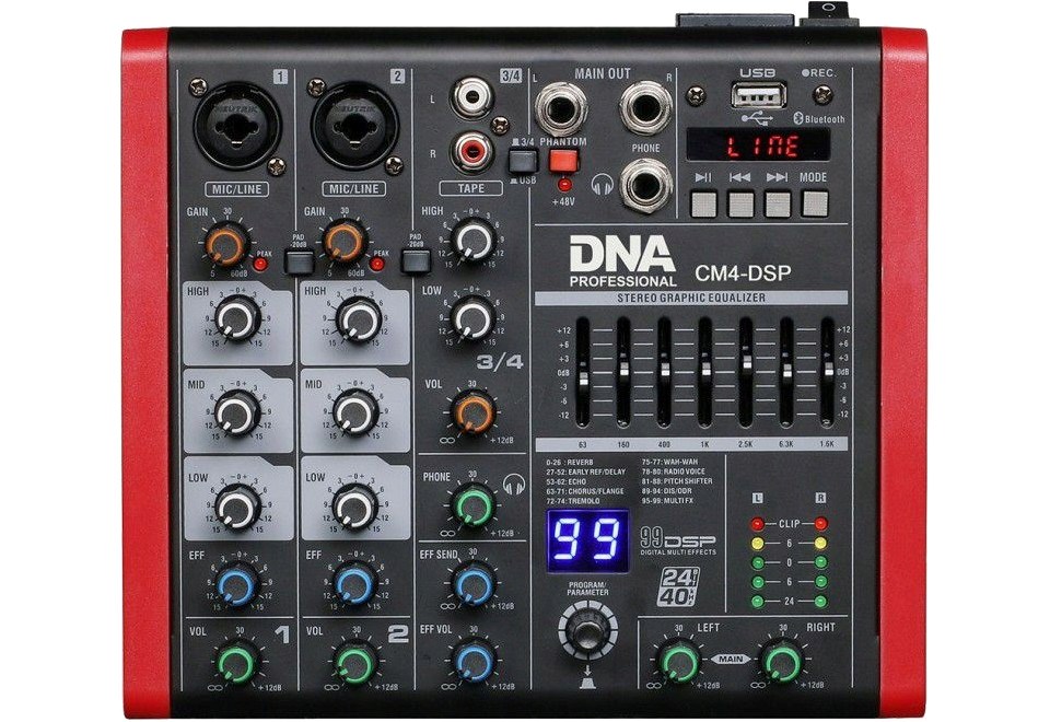 DNA CM4-DSP - USB audio mixer s MP3 přehrávačem