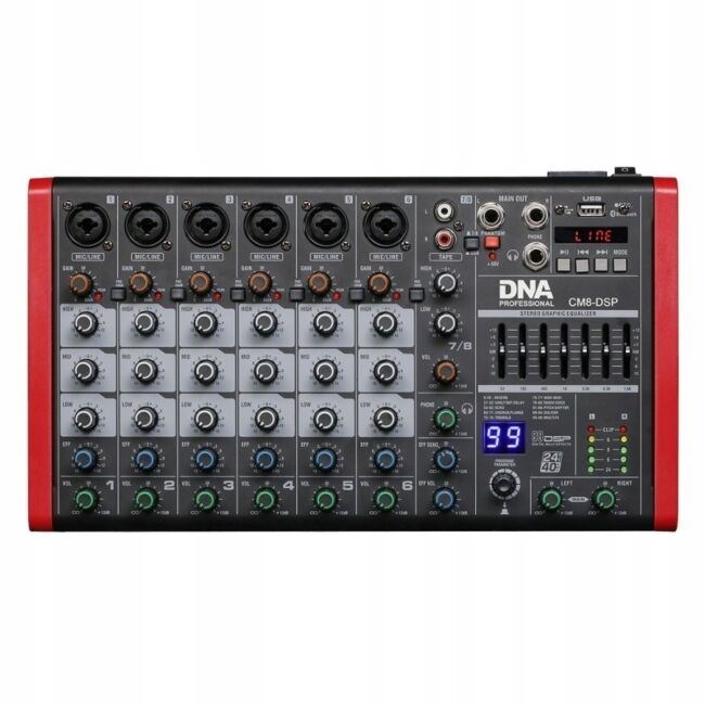DNA CM8-DSP - USB audio mixer s MP3 přehrávačem