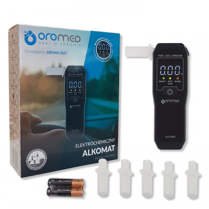 Oromed ALK_ORO-X10 PRO alkohol tester 0 - 4% 0,05% Černá