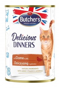 Obrázok pre BUTCHER'S Delicious Dinners Pieces with venison in jelly - vlhké krmivo pro kočky - 400g