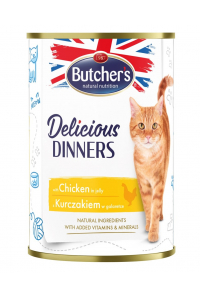 Obrázok pre BUTCHER'S Delicious Dinners Chicken Jellied Pieces - vlhké krmivo pro kočky - 400g