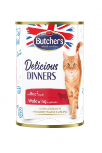 Obrázok pre BUTCHER'S Delicious Dinners Kousky hovězího masa v želé - vlhké krmivo pro kočky - 400g