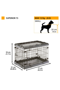 Obrázok pre FERPLAST Superior 75 - Klec pro psy - 77 x 51 x 55 cm