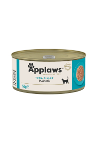 Obrázok pre APPLAWS Tuna fillet in broth - mokré krmivo pro kočky - 156g