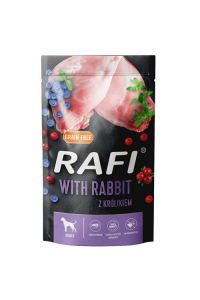 Obrázok pre DOLINA NOTECI Rafi Rabbit, borůvka, brusinka - mokré krmivo pro psy - 500g