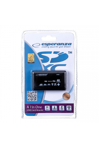 Obrázok pre Esperanza EA117 čtečka karet Černá USB 2.0