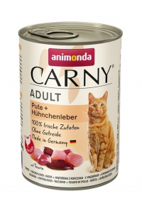 Obrázok pre ANIMONDA Cat Carny Adult Krůtí s kuřecími játry - mokré krmivo pro kočky - 400 g