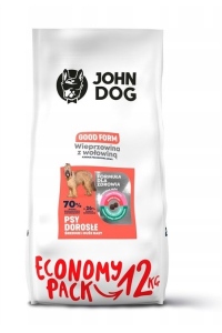 Obrázok pre JOHN DOG Good Form Adult Pork with beef - suché krmivo pro psy - 12 kg