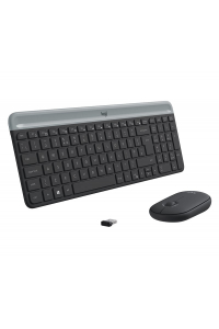 Obrázok pre Logitech MK470 klávesnice Obsahuje myš RF bezdrátový QWERTY US Mezinárodní Grafit
