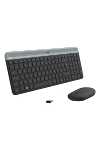 Obrázok pre Logitech 920-009204 klávesnice Obsahuje myš Univerzální RF bezdrátový QWERTY US Mezinárodní Grafit