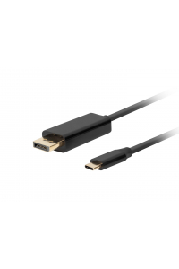Obrázok pre Lanberg CA-CMDP-10CU-0010-BK adaptér k video kabelům 1 m USB typu C DisplayPort Černá