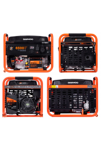 Obrázok pre Daewoo GDA 7500DPE motorové generátory 6000 W 30 l Benzín Oranžová, Černá