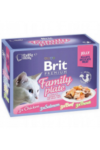 Obrázok pre BRIT Premium Cat Pouch Jelly Fillet Family Plate - mokré krmivo pro kočky - 12 x 85g