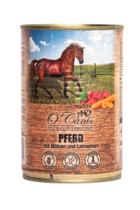 Obrázok pre O'CANIS Horse meat with vegetables and linseed - Mokré krmivo pro psy - 400 g