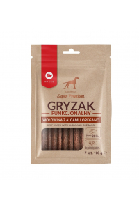 Obrázok pre MACED Beef snack with algea and oregano - žvýkačka pro psy - 100g