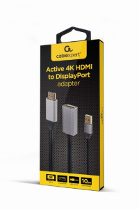 Obrázok pre Gembird A-HDMIM-DPF-02 adaptér k video kabelům 0,1 m HDMI Typ A (standardní) DisplayPort Černá