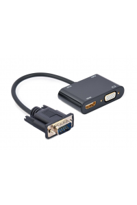 Obrázok pre Gembird A-VGA-HDMI-02 adaptér k video kabelům 0,15 m HDMI + VGA (D-Sub) VGA (D-Sub) Černá