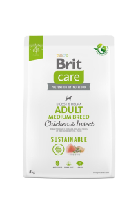 Obrázok pre BRIT Care Dog Sustainable Adult Medium Breed Chicken & Insect  - suché krmivo pro psy - 3 kg