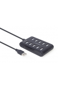 Obrázok pre Gembird UHB-U2P10P-01 10 portový rozbočovač USB 2.0, černý