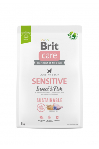 Obrázok pre BRIT Care Dog Sustainable Sensitive Insect & Fish - suché krmivo pro psy - 3 kg
