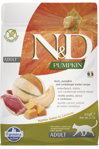 Obrázok pre FARMINA N&D Pumpkin Cat Duck and Cantaloupe Melon Adult - suché krmivo pro kočky - 300 g