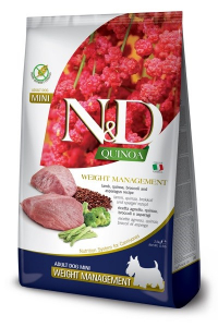 Obrázok pre FARMINA N&D Quinoa Dog Weight Management Lamb Adult Mini - suché krmivo pro psy - 2.5 kg