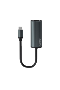 Obrázok pre SAVIO Adaptér USB-C 3.1 Gen.1 (M) na RJ-45 Gigabit Ethernet (F), 1000 Mb/s, AK-56, šedý