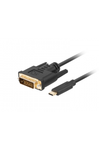 Obrázok pre Lanberg CA-CMDV-10CU-0018-BK adaptér k video kabelům 1,8 m USB typu C DVI-D Černá